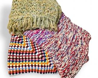 3 Crocheted Blankets