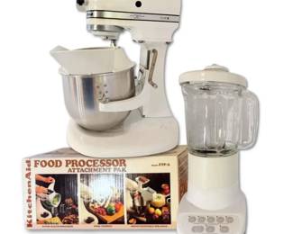 KitchenAid Stand Mixer w Food Processor Attachments  Blender