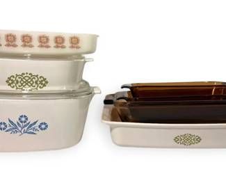 FireKing, Coring Ware, And Anchor Hocking Casserole Dishes