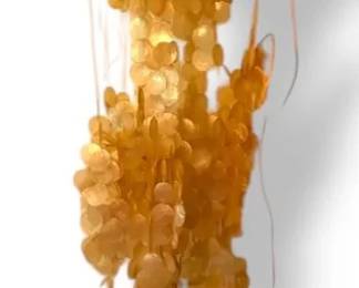 1970s Capiz Shell Waterfall Chandelier Swag Lamp