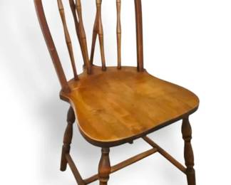 Antique Spindle Back Wood Chair By Hale Company Vermont
