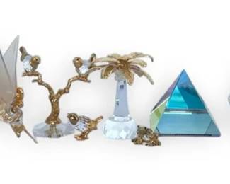 Crystal Paperweights, Figurines  More