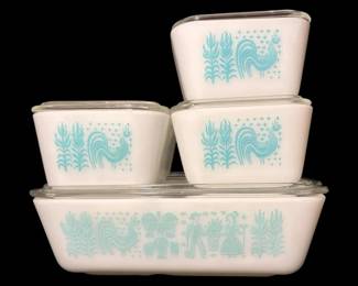 Pyrex Amish Butterprint 4Piece Refrigerator Dish Set
