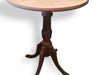 Round Wood Side Table