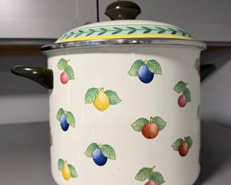 Villeroy & Boch French Garden "Melody" Pattern Enamel Stock Pot