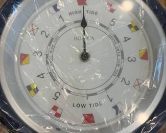Bulova C4891 Tide Clock with Nautical Flags