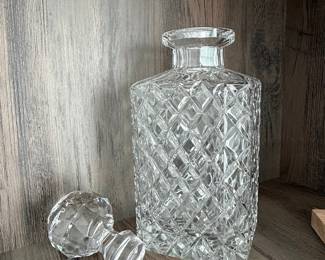 Cut Crystal Decanter and Stopper