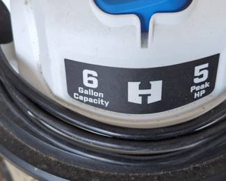 HART 6 Gallon 5 Peak HP Wet/Dry Vacuum