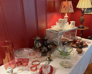 Glasses etc Table