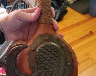 Leather covered duck decanter