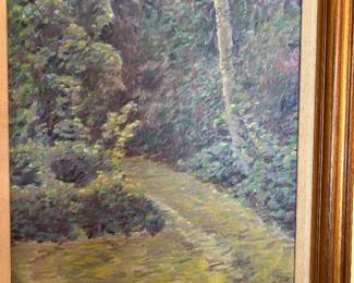 ‘Path on Gray Day’ Oil On Canvas by Bernard (New Hope School) 18”x14” (image size) $195