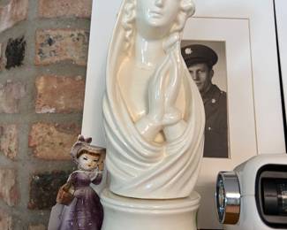 Pottery Madonna 12”h (overall) $19.50