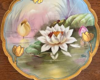 Stouffer ‘Water Lily’ Plate by Piroq 8.75” dia $60 