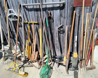 Assorted yard tools