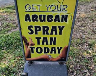 Double-sided sidewalk sign