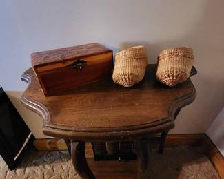 Scalloped side table