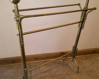 Brass quilt rack