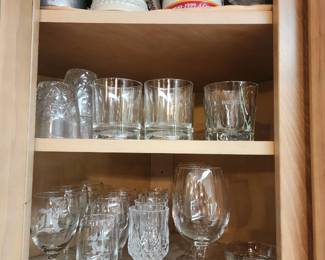 Assorted kitchen glassware