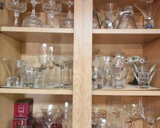 Assorted glassware