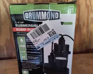 New in box sump pump