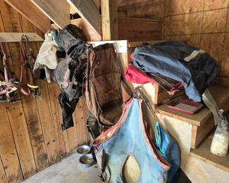 Assorted horse tack