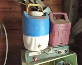 Coleman camp stove and lantern