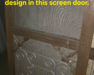 Screen door with gingerbread