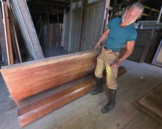 Wood pull down door