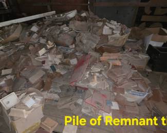 Our pile of tile. Some still in boxes. Lots of colors