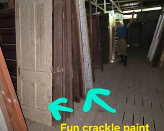 Notice the crackle pain on these doors