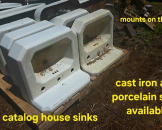 Cast iron and porcelain sinks
