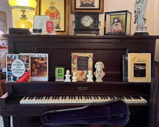 OUR ANTIQUE PIANO HAS ALL THE THINGS ON IT!