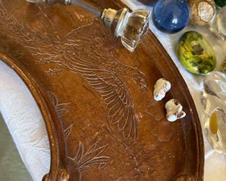 THIS VINTAGE WINGED WOOD TRAY - LUV