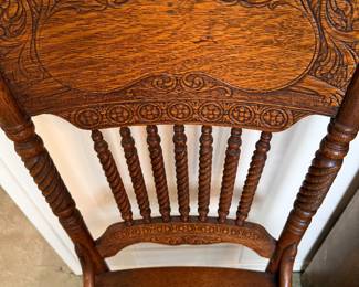 GOTTA LUV A CRAVED & CANE ACCENT CHAIR