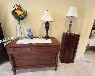Antique solid walnut dresser