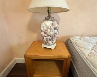 There are two of these nightstands and two lamps