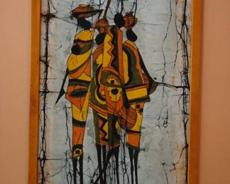 African framed Batik