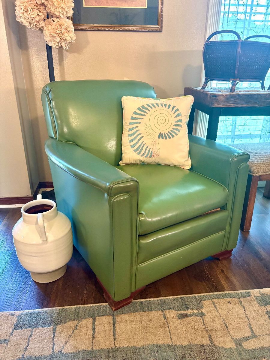 Mid century leather chair