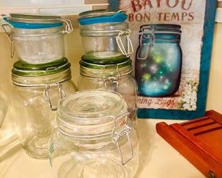 Vintage jars and glassware