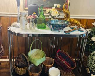 Antique glass and pottery