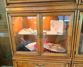 Fashion purses, and oriental lit display case