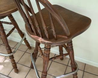 5 Windsor Style Swivel Bar Stools (Priced Individually)