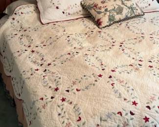 Queen Frame Bed  & Mattress with Wood Headboard 