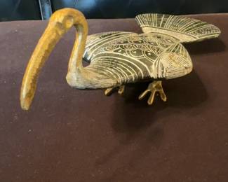 Egyptian Brass and Stone Ibus Bird Thoth •The God Of knowledge/Intelligence