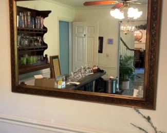 Ornate Large Rectangular Gilt Wall Mirror 48 x 34