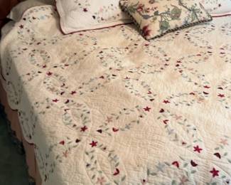 Queen Frame Bed  & Mattress with Wood Headboard 