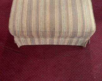 Sherrill Striped Upholstered Ottoman
