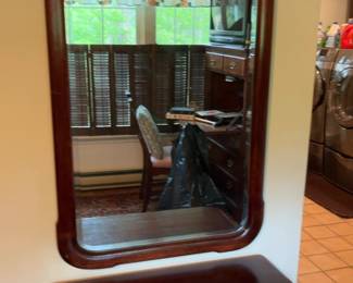 Classic Wooden Dresser with Matching Wall Mirror 24 x 37