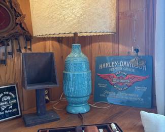 MCM Turquoise lamp /Games and art 