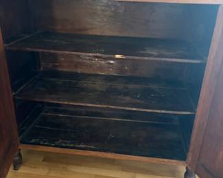Inside the High boy chest Buffet 
